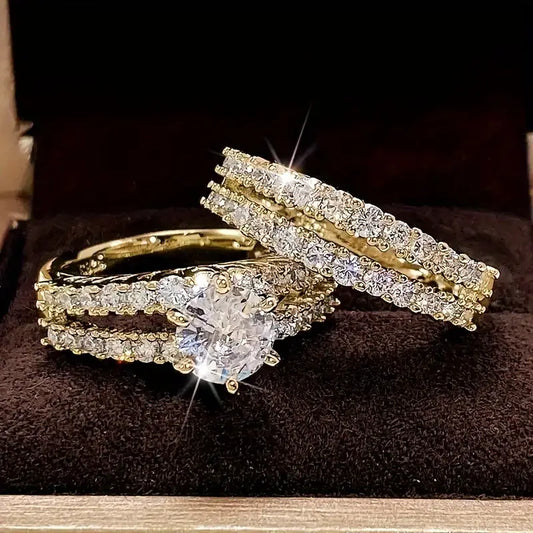 Eternal Radiance Ring Set | Gold