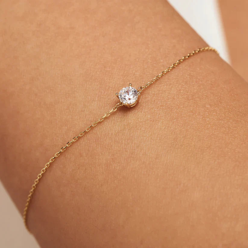 Cléa Stone Bracelet | White Gold