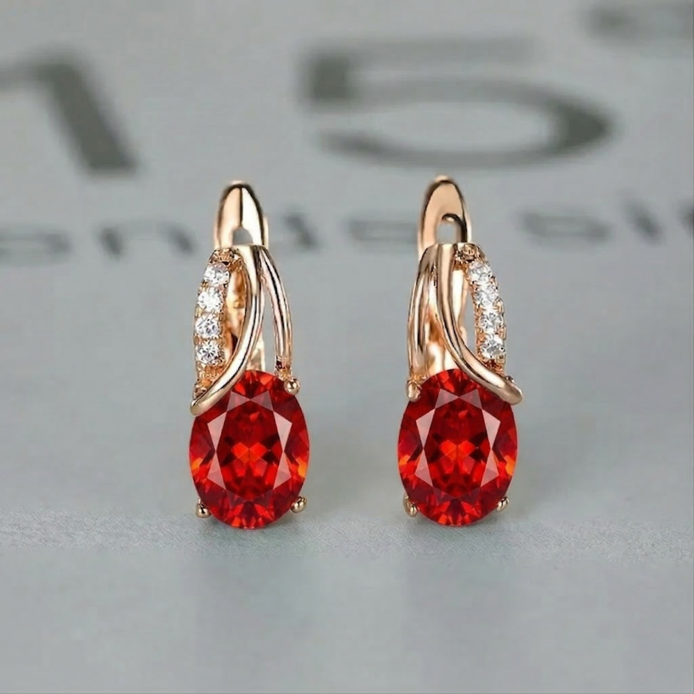 Veressa Ruberine Earrings | Gold