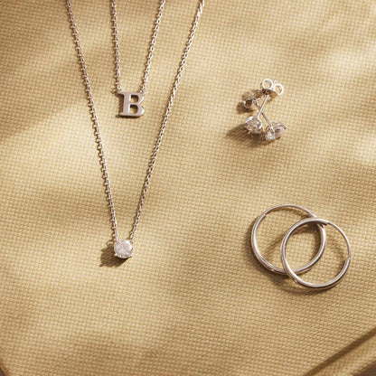 Cléa Stone Necklace | White Gold