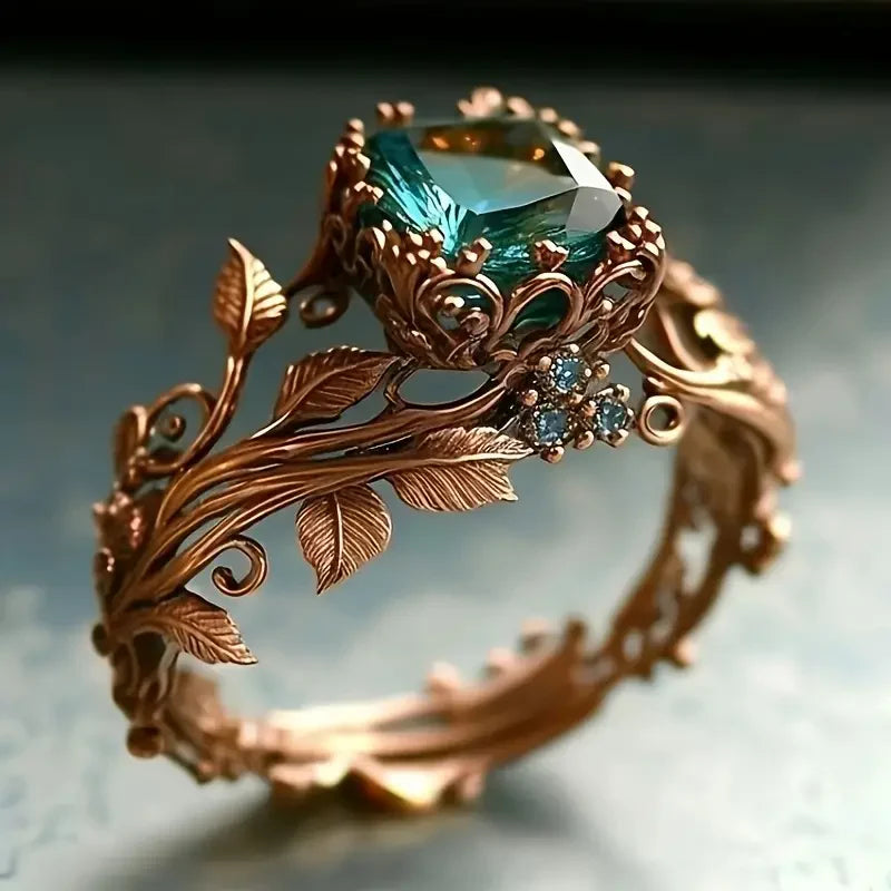 Forestlight Crystal Ring | Rose Gold